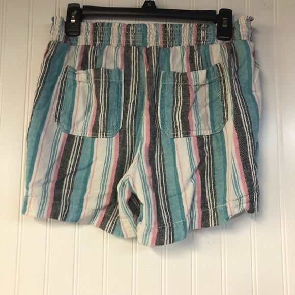 Briggs Striped Women's Shorts Pink Blue Medium Lightweight - Picture 3 of 4
